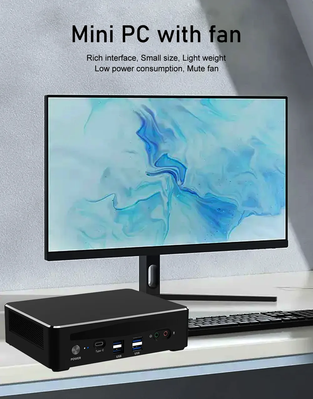 F9 Quad-Display 2.5G Mini PC detail section