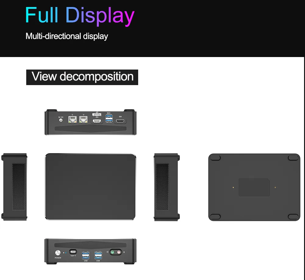 F9 Quad-Display 2.5G Mini PC detail section