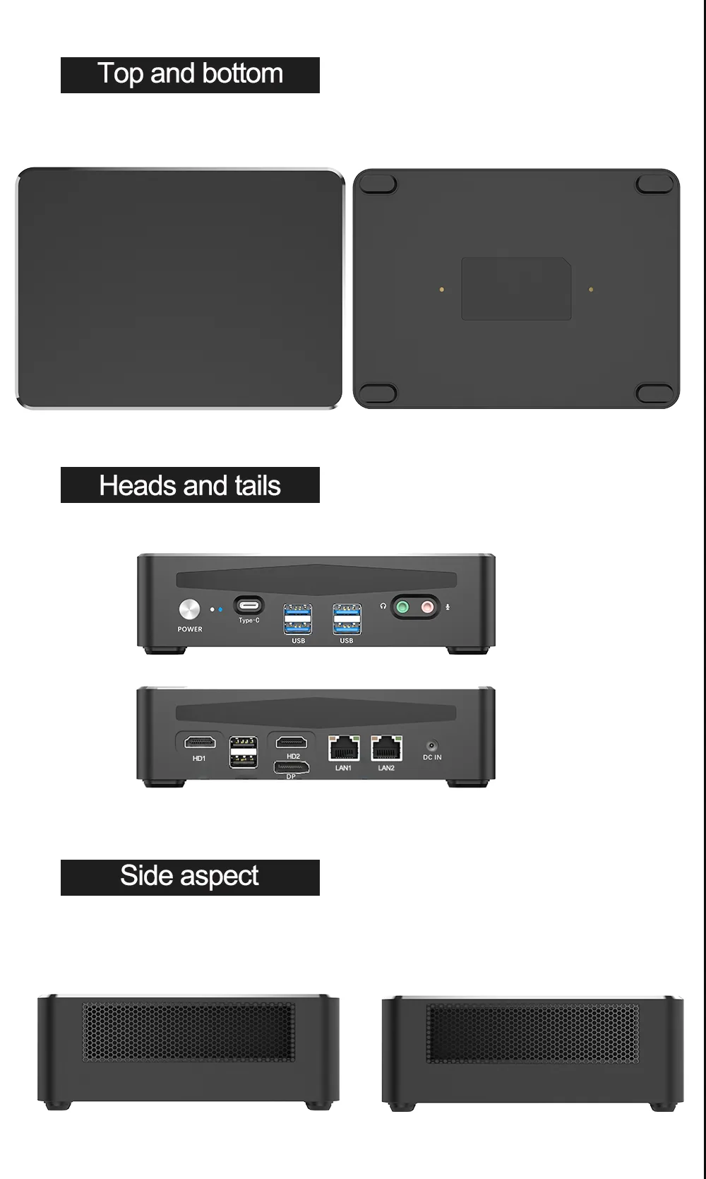 F9 Quad-Display 2.5G Mini PC detail section