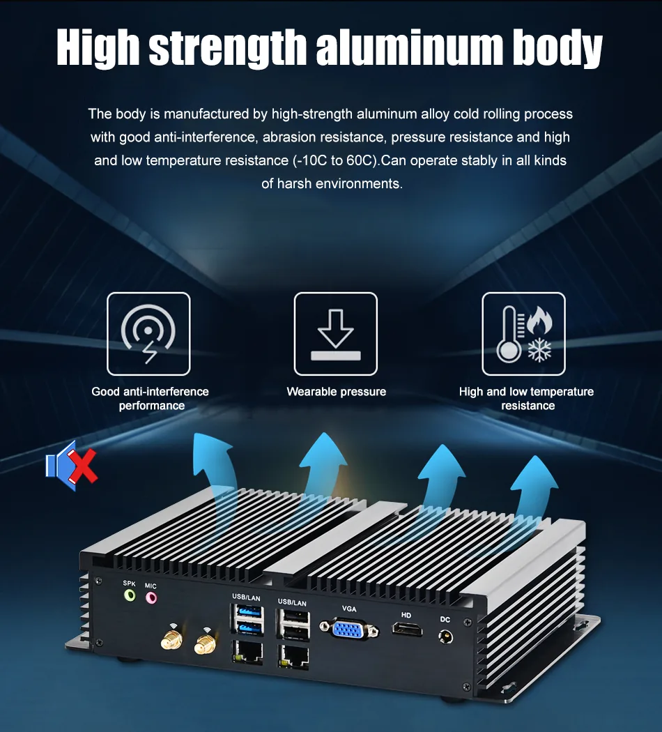 G10 Fanless Industrial Mini PC detail section
