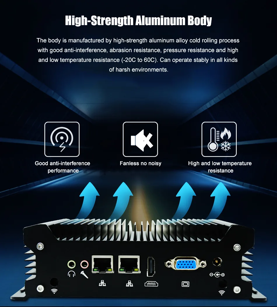 G12 Fanless Industrial Mini PC detail section