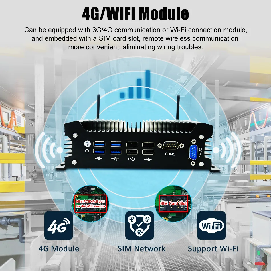 G12 Fanless Industrial Mini PC detail section