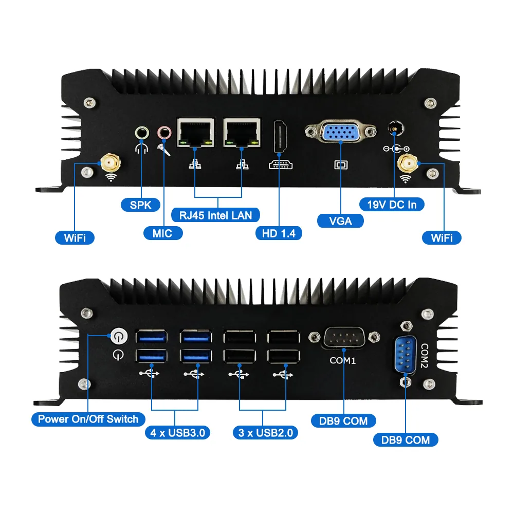 G12 Fanless Industrial Mini PC product view