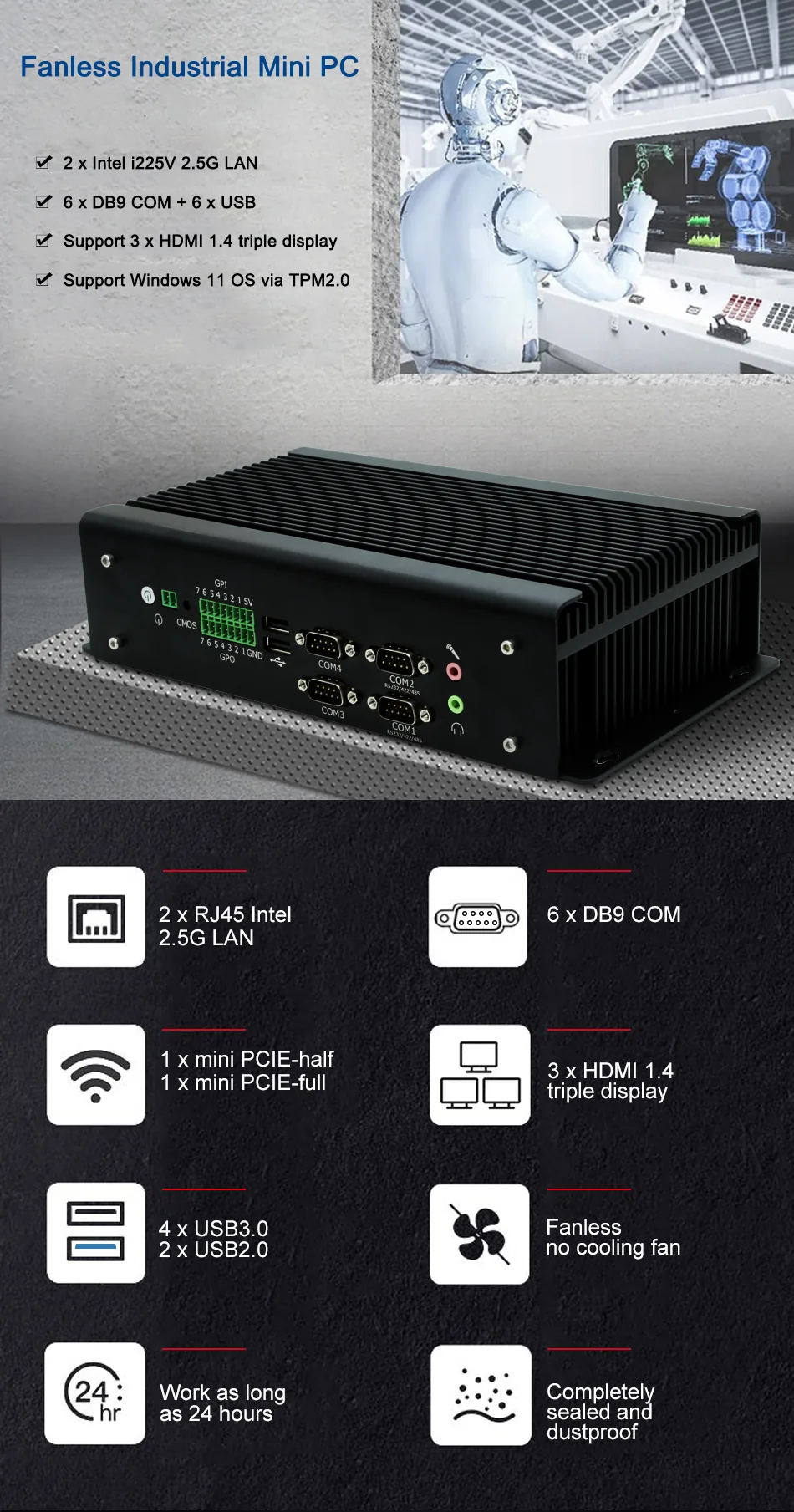 G13 High-I/O Industrial Mini PC detail section