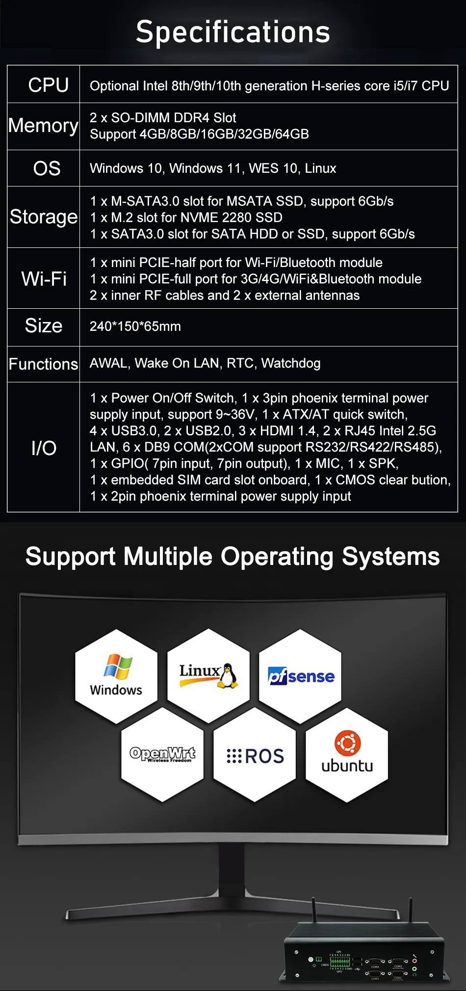 G13 High-I/O Industrial Mini PC detail section