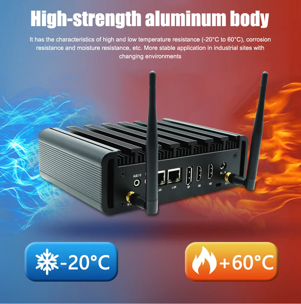 M8A Fanless Industrial Mini PC detail section