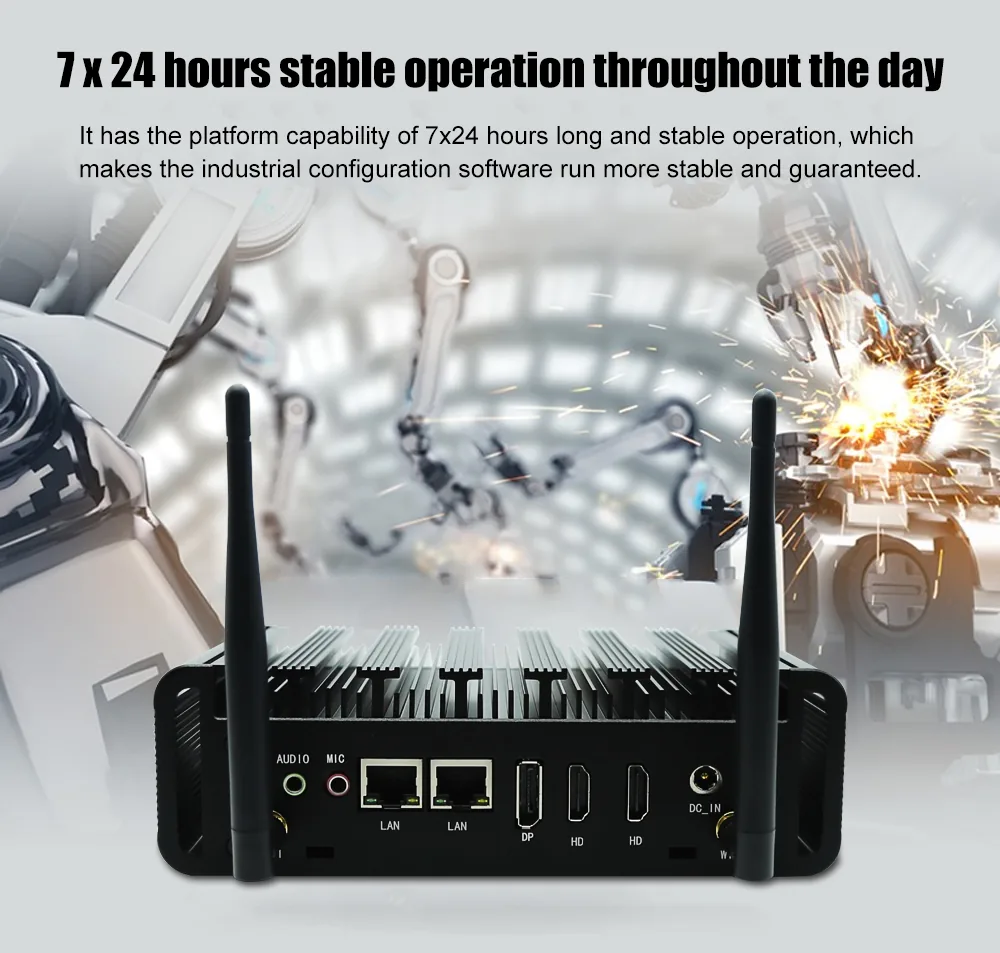 M8A Fanless Industrial Mini PC detail section