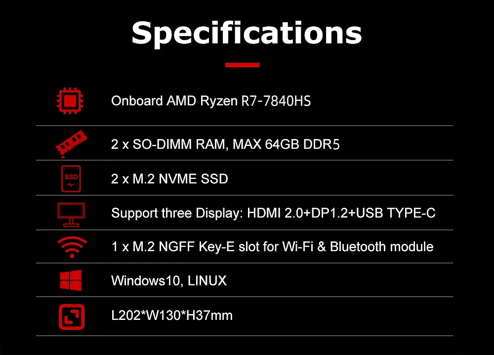 VX2 AMD 2.5G Mini PC detail section