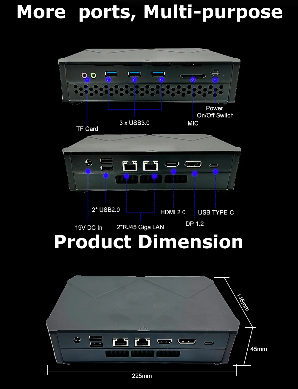 VX2 AMD 2.5G Mini PC detail section